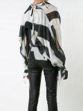 asymmetric striped shirt