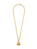 quilted oval pendant necklace