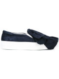 ruffled front slip-on sneakers