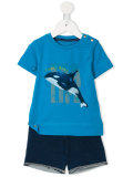 whale print short set 
