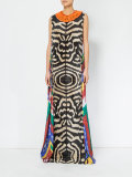 zebra print maxi dress