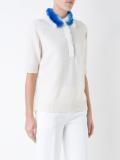 ribbed shortsleeved knit T-shirt