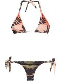 printed triangle bikini set