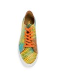 stitch stripe lace-up sneakers
