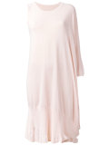 draped one-shoulder sweater dress