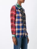 plaid ruffled shirt