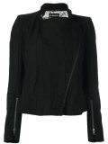 off centre zip jacket