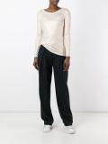 metallic longsleeved knitted blouse