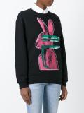 glitch bunny print sweatshirt