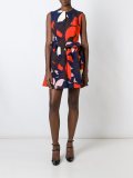floral ruched waist dress