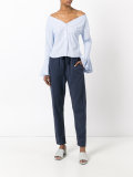 tapered drawstring waist trousers