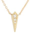18kt gold and diamond single kite necklace