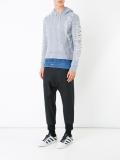 layered detail hoodie