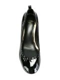 transparent block heel pumps