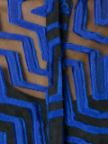 sheer geometric pattern shirt