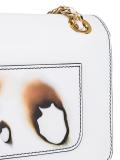burned effect shoulder bag