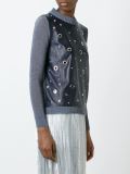 knit sleeve studded top