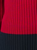ribbed two tone turtleneck jumper