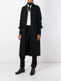 pinstripe buttoned coat