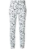 printed slim fit trousers