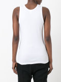 feather and bead print tank