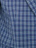 button up checked blazer