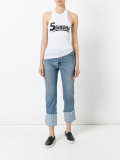 logo print vest 