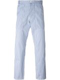 striped fitted trousers