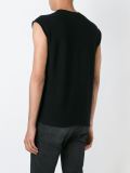 pleated panel sleeveless jumper