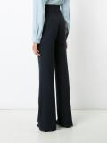 high-rise flared trousers