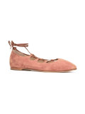 lace-up ballerina flats