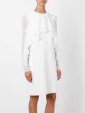 ruffle front shift dress