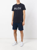 'bleu' print T-shirt