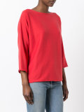 rolled edge knitted top