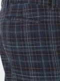 pleat detail plaid trousers