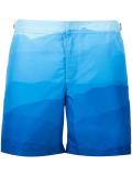 ocean wave print swim shorts