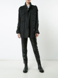 embroidered feature raincoat