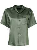 satin shortsleeved shirt 