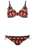 printed balconette bikini set
