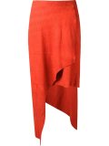 suede asymmetric skirt