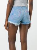 painted denim shorts 