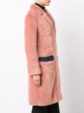 long faux-fur coat