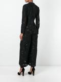 semi sheer wide leg jumpsuit