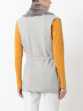 furry detail cardi-coat 