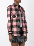 checked studded shirt jacket