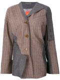 asymmetric pinstripe blazer