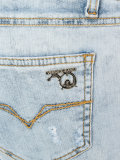 distressed slim-fit jeans