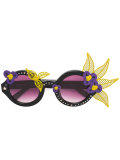 floral motif round sunglasses