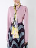 feather print scarf