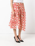 floral print ruffled skirt